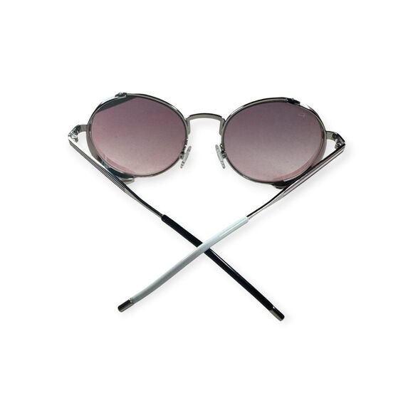 Prive Revaux The Riviera Round Sunglasses Reflective Blue Pink Unique Silver